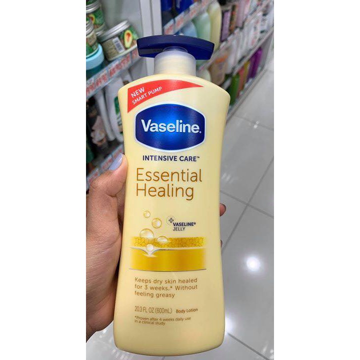 LOTION DƯỠNG THỂ VASELINE INTENSIVE CARE ESSENTIAL HEALING BODY LOTION 600ML CHÍNH HÃNG - 6273