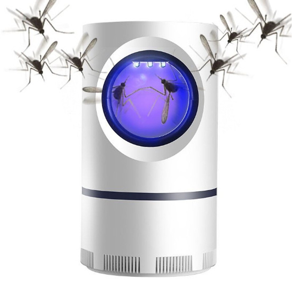 Đèn bắt muỗi tự động hình trụ 360 độ không dùng hóa chất, an toàn cho mẹ và bé - Máy hút muỗi thông minh SALE SẬP SÀN