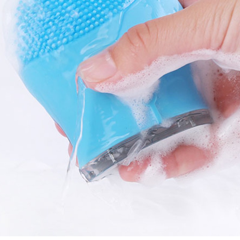 Máy massage rung làm sạch da mặt bằng điện chất liệu silicone | BigBuy360 - bigbuy360.vn