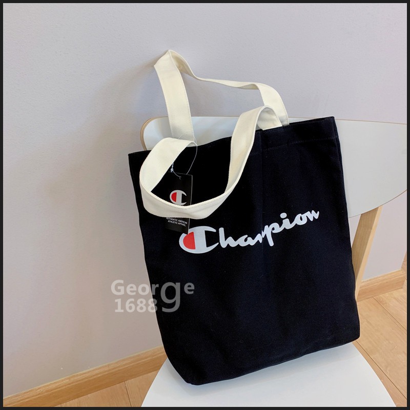 Túi Tote Canvas In Champion Thời Trang Cho Nam Nữ/ tui tote vintage