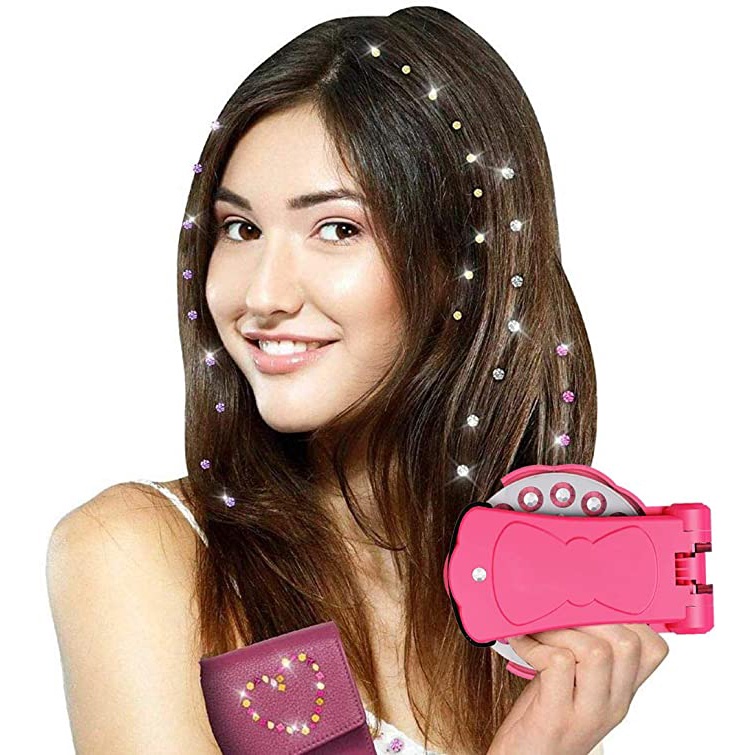 Bộ 180 Miếng Dán Đính Đá Đồ Chơi Trang Trí Tóc Cho Bé Gái DIY