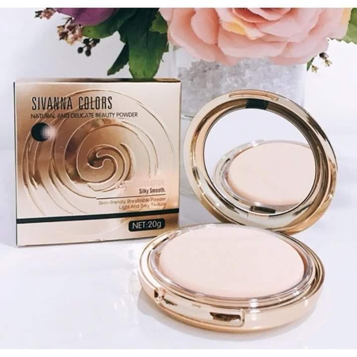 Phấn nén siêu mịn Sivanna Colors kiểm soát dầu với độ che phủ cao-HN082