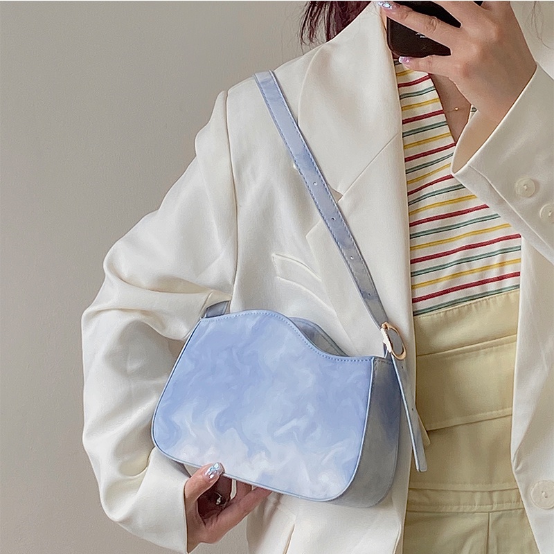 Túi Xách Đeo Vai Màu Xanh Mực Kiểu Dáng Hợp Thời Trang