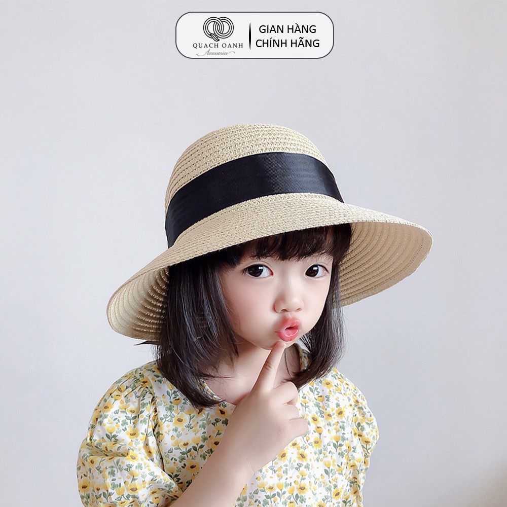 Mũ nón cói QO ACCESSORIES cho mẹ và bé diện đôi đi biển mùa hè MU33