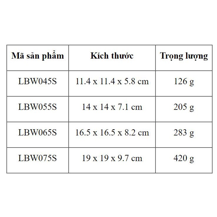 Tô khum LBW055S LBW065S LBW075S | TÔ KHUM ĐEN NHÁM MELAMINE