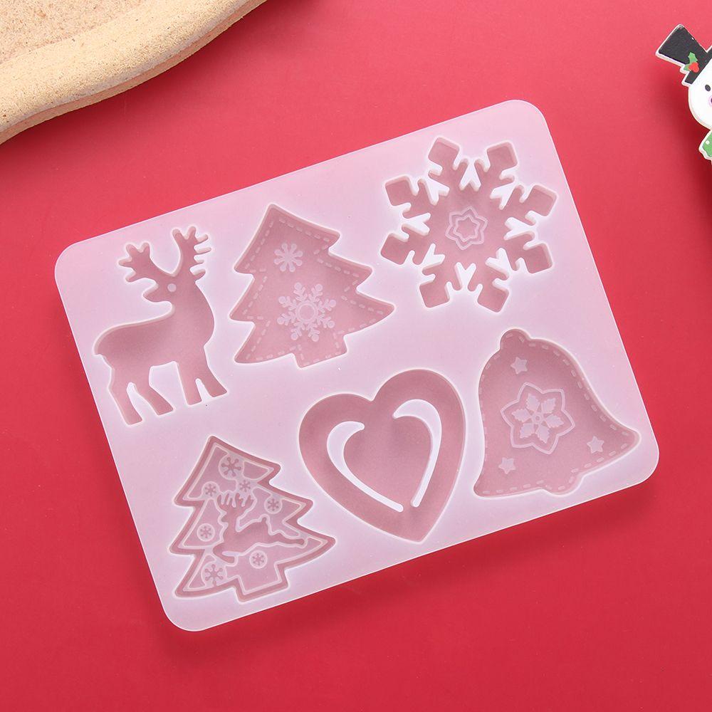 Khuôn Silicone Làm Mặt Dây Chuyền Trang Trí Giáng Sinh 1 Cái