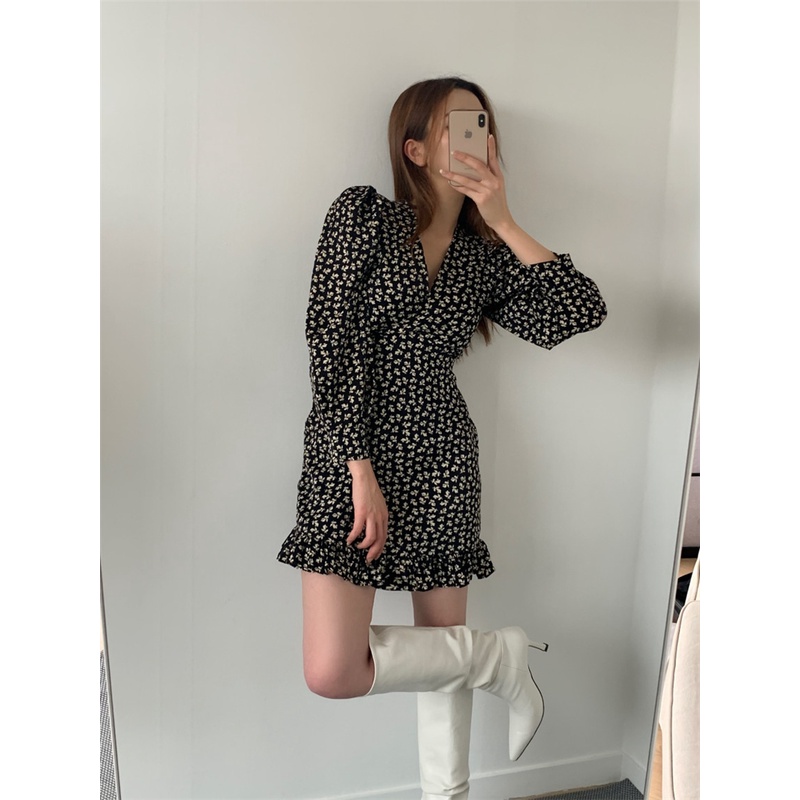 Đầm Tay Ngắn Màu Đen Thời Trang Mùa Hè Dành Cho Nữ