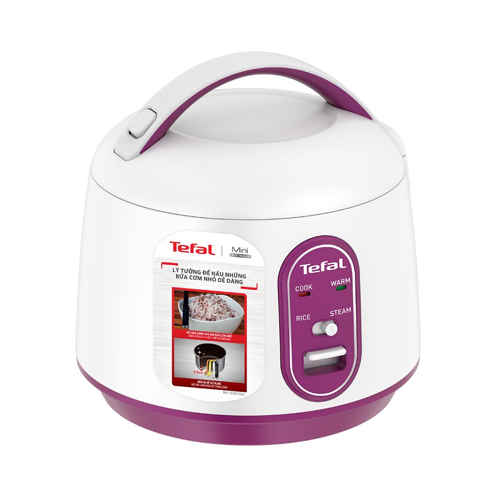 Nồi cơm điện Tefal RK224168 - 0.7L. Công suất 300W - Lòng nồi chống dính 4 lớp dày 2mm - Hàng chính hãng -Bảo hành 2 năm