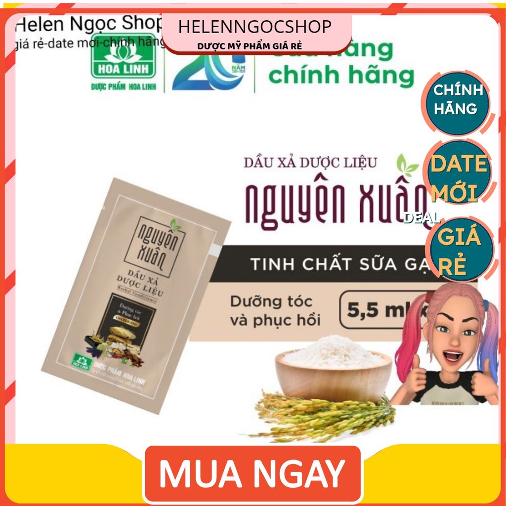 dầu xả  dược liệu nguyên xuân 1 gói dùng thử giá rẻ vô địch