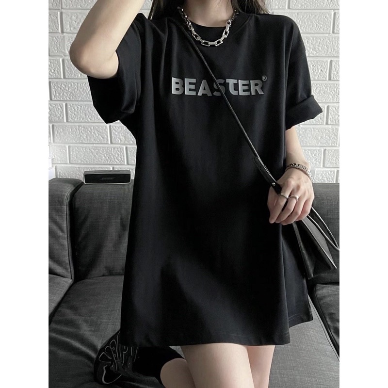 Áo thun phông nam nữ PINK tay lỡ form rộng BEASTER Unisex