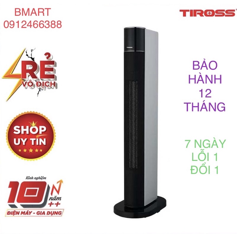 [Hỏa tốc 1H] [Chính hãng, 7 ngày Lỗi 1 đổi 1] Máy sưởi tháp Ceramic Tiross TS9443 (Bảo hành 12 tháng)