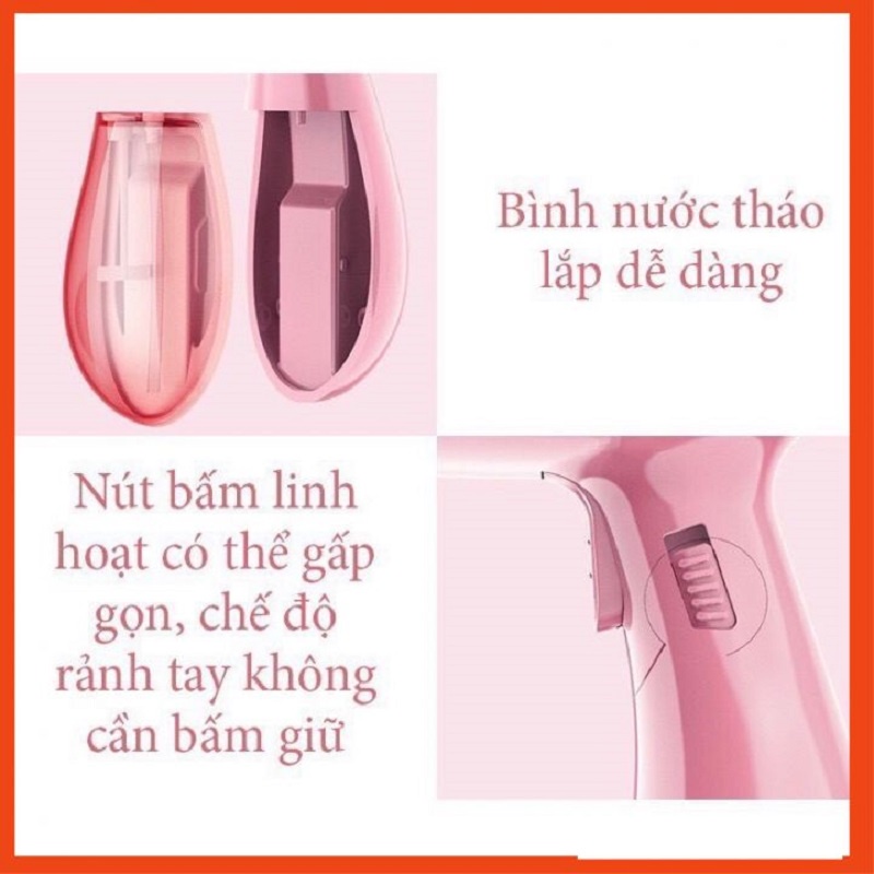 Bàn ủi hơi nước cầm tay sonaky  công suất 1500W ủi thẳng mọi chất liệu