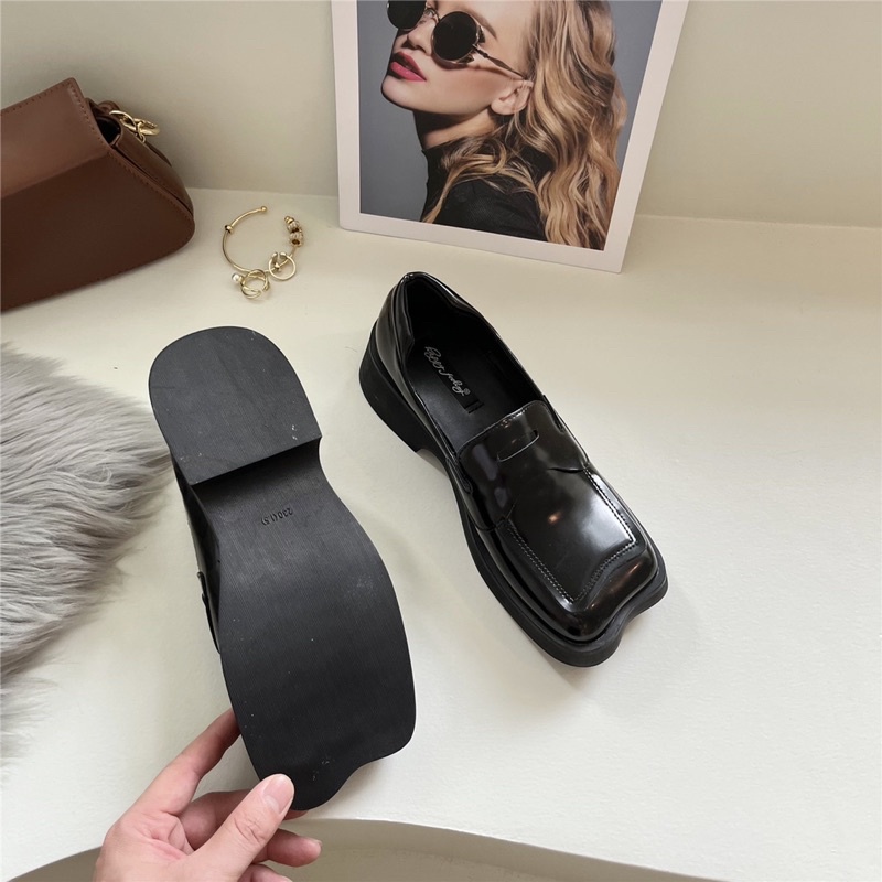 Giày Oxford mũi vuông da bóng 0099-1 Comic