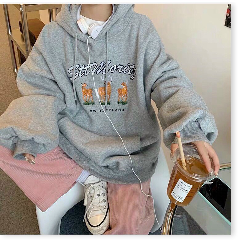 ÁO KHOÁC NỮ HOODIES FORM RỘNG,THIẾT KẾ HỌA TIẾT XINH XẮN,CHẤT LIỆU VÃI NỈ THOÁNG MÁT THỜI TRANG MỚI KME