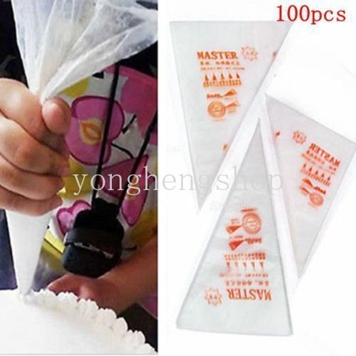 Set 100 Túi Bắt Kem Trang Trí Bánh Dùng Một Lần DIY