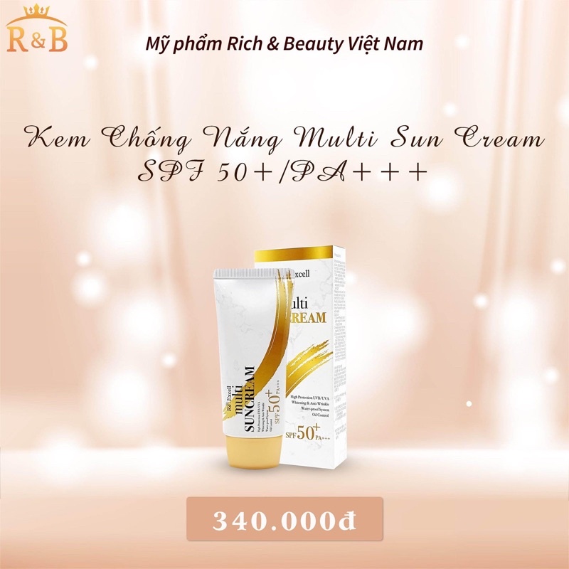 Kem chống nắng Hàn Quốc Multy suncream chính hãng R&B, kem chống nắng vật lý SPF 50+