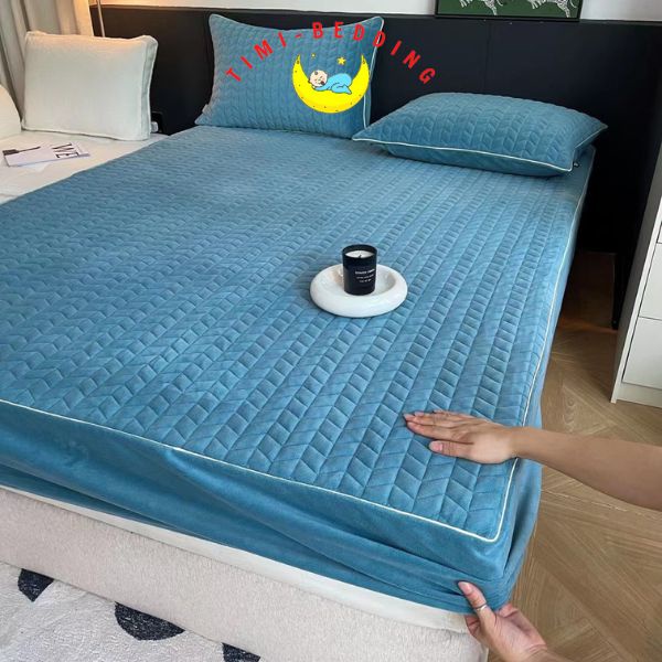 Ga gối nỉ nhung sữa mẫu mới năm 2022 mềm mại, êm ái và sang trọng - Timibedding