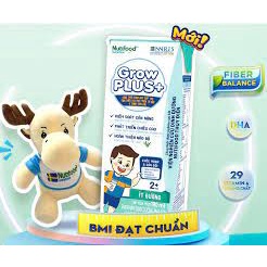 Lốc 4 hộp Sữa Growplus trắng ít đường tăng chiều cao kiểm soát cân nặng 180ml