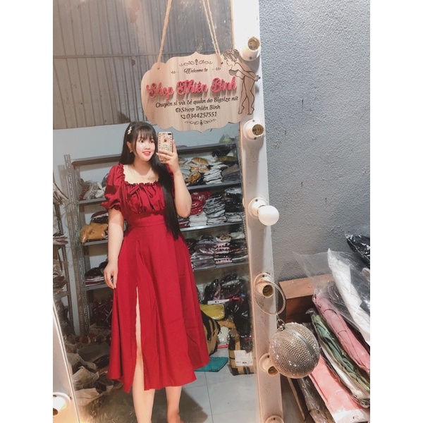 VÁY XẺ TÀ FORM DÀI BIGSIZE By Thiên bình