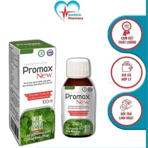Siro ho Promax New Bổ Phế, GIảm Ho Khan,Ho Có Đàm, Đờm, Bổ Phổi Trẻ Em, Hậu Co.vid , Cao Lá Thường Xuân Cho Trẻ Nhỏ