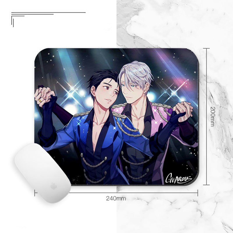 Miếng lót chuột IN HÌNH Yuri on Ice anime chibi tiện lợi xinh xắn