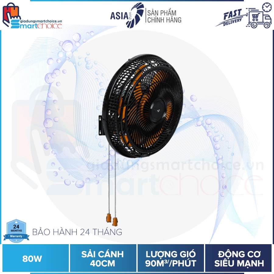 FLASH SALE GIAO HỎA TỐC QUẠT TREO TURBO - QUẠT TREO TƯỜNG ASIAVINA VY637890  GIADUNGSMARTCHOICE