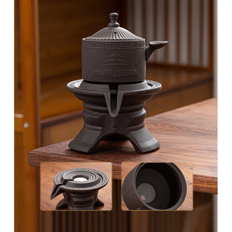 Bộ Ấm Chén Tử Sa Nghi Hưng Bán Tự Động Kiểu Cối Xay