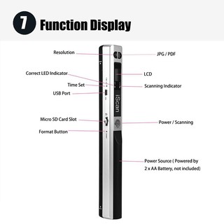 Bộ máy scan mini cầm tay 900 DPI có màn hình LCD