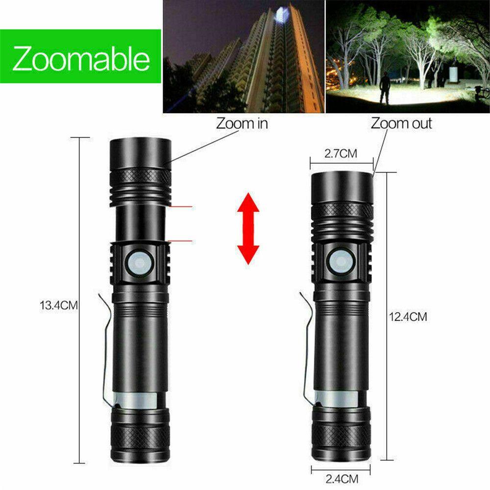 Bộ Đèn Pin LED 3 Chế Độ Đa Năng Có Thể Zoom In / Out