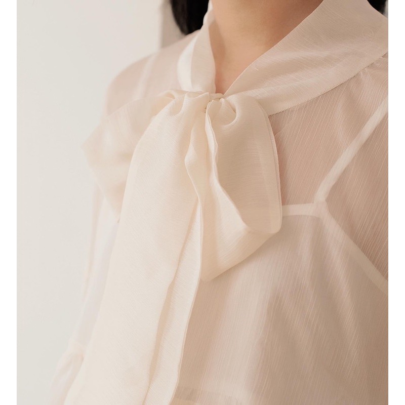 Set Sơ Mi Buộc Nơ Ogazan buộc nơ kèm áo 2 Dây, Made By TeamLU , tay cúc Ngọc | BigBuy360 - bigbuy360.vn