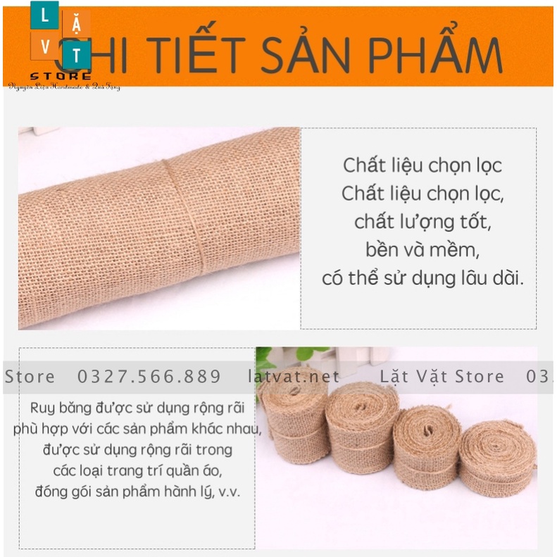 Ruy băng sợi đay trơn nhiều kích thước,DIY trang trí, handmade, tiệc cưới, Giáng sinh làm từ sợi đay, ribbon Decor.