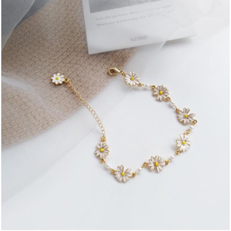 Lắc tay nữ hoa cúc xinh xắn