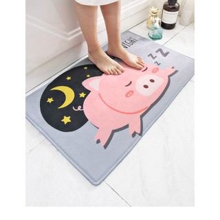 Thảm nhung bông HEO HỒNG TM514