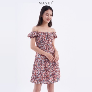 Đầm hoa nhí trễ vai maybi