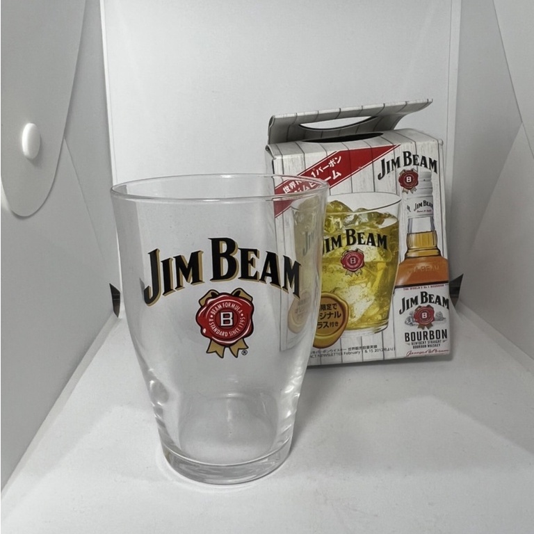 Có hộp Jim Beam Whisky Glass Chính hãng Nhật Bản In màn hình Giấy phép kết cấu dày
