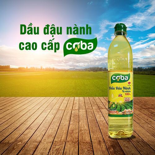 Dầu đậu nành tự nhiên Coba chai 1 lít