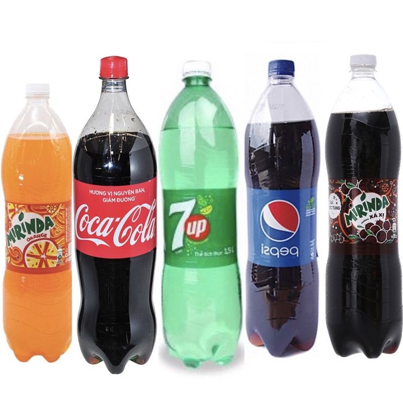 Nước giải khát có ga pepsi Mirinda cam Mirinda Soda kem 7up Coca-cola 1,5 lít