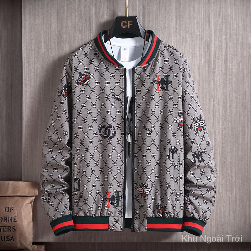Áo khoác bóng chày dáng rộng cỡ lớn Zone L-7XL phong cách Hàn Quốc thời trang xuân thu cho nam