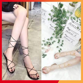 Sandal thắt dây bản ngang