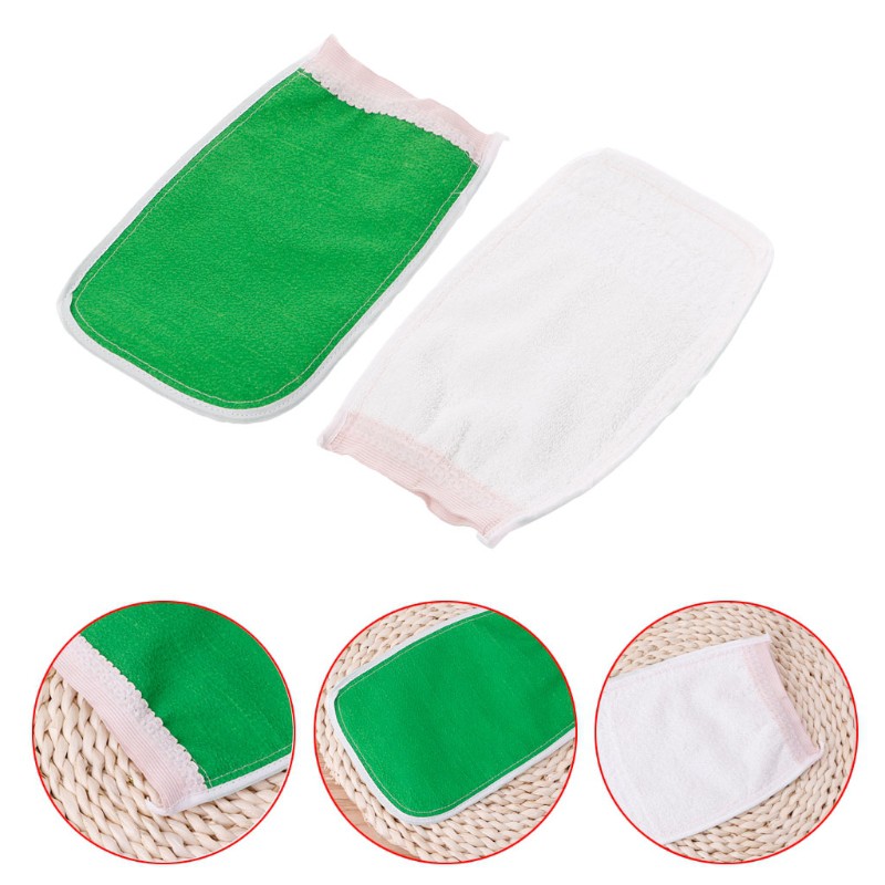 SEL♡♡ Exfoliating Washing Shower Bath Gloves Back Scrub Body Massage Rubbing Towel