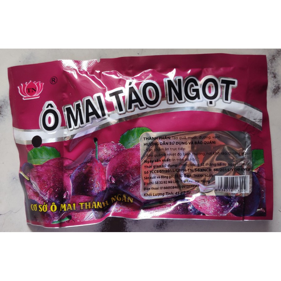 Ô Mai Táo Ngọt - Nho Tím tuổi thơ (10 gói x 45gr)