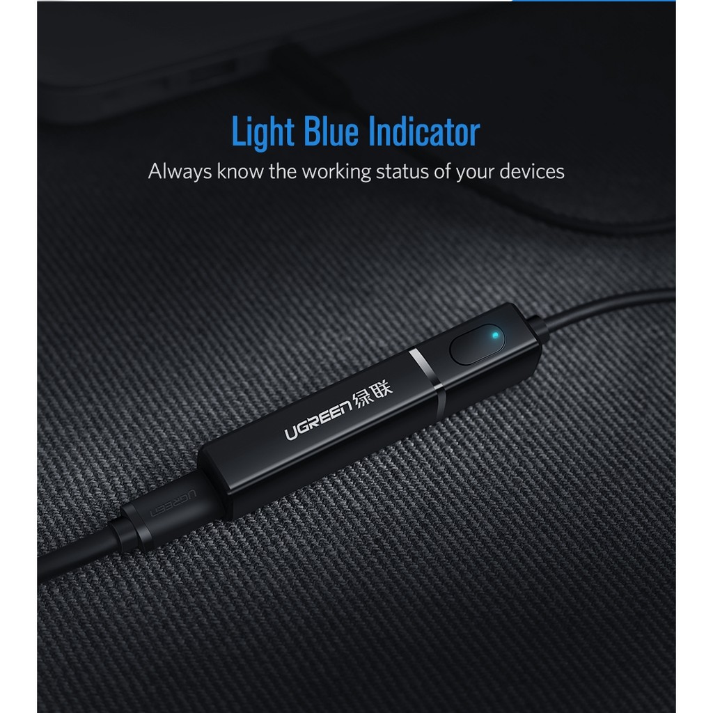 Bộ phát bluetooth 5.0 hỗ Trợ aptX chuẩn quang Optical - Ugreen 50213 chính hãng
