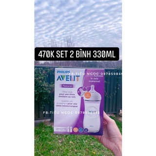 Set 2 bình sữa Philip Avent 330ml