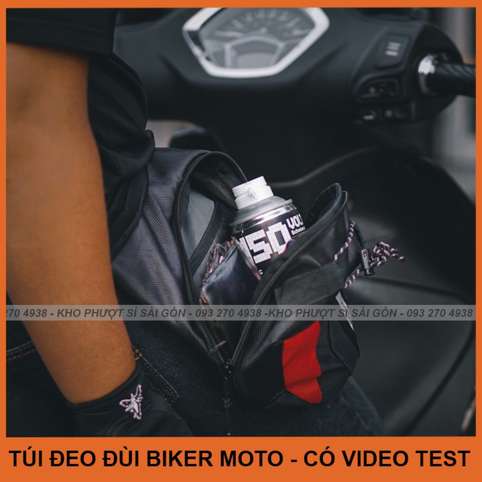 GIÁ BUÔN - Túi đeo hông đùi cho biker đi phượt tiện dụng - Túi đeo đùi chéo RAMBO như form Dainese tiện dụng