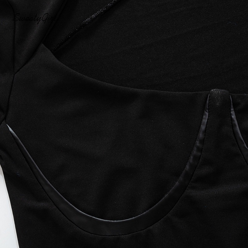 Áo Liền Thân Tay Dài Cổ Vuông Màu Đen Trơn Thời Trang 2022 Quyến Rũ Cho Nữ