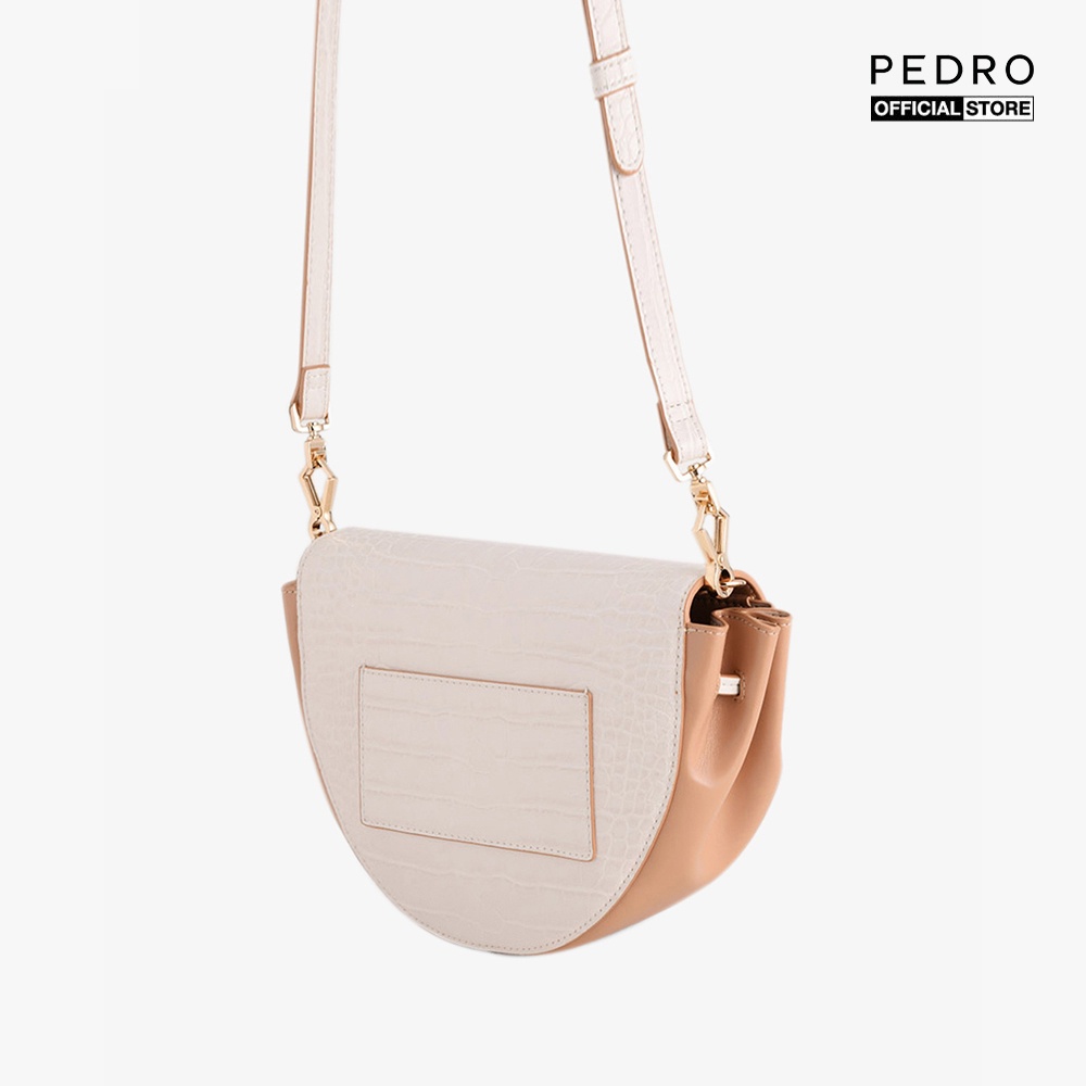 PEDRO - Túi đeo chéo hình bán nguyệt Saddle Croc Effect PW2-75210090-24