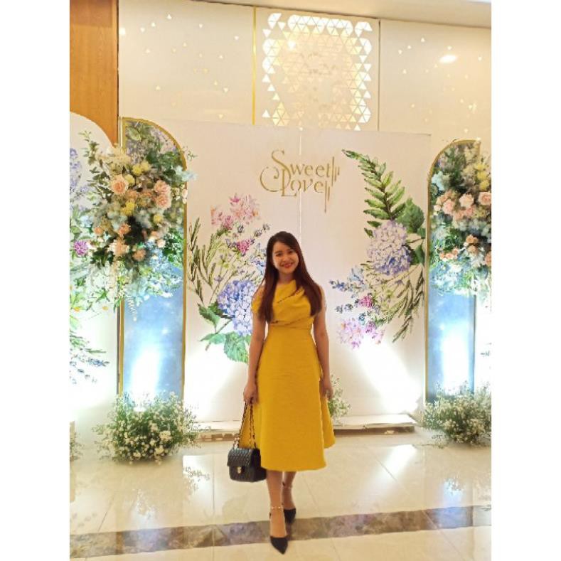 Váy Nữ, Đầm dự tiệc lệch vai xòe sang trọng quý phái thời thượng M | BigBuy360 - bigbuy360.vn