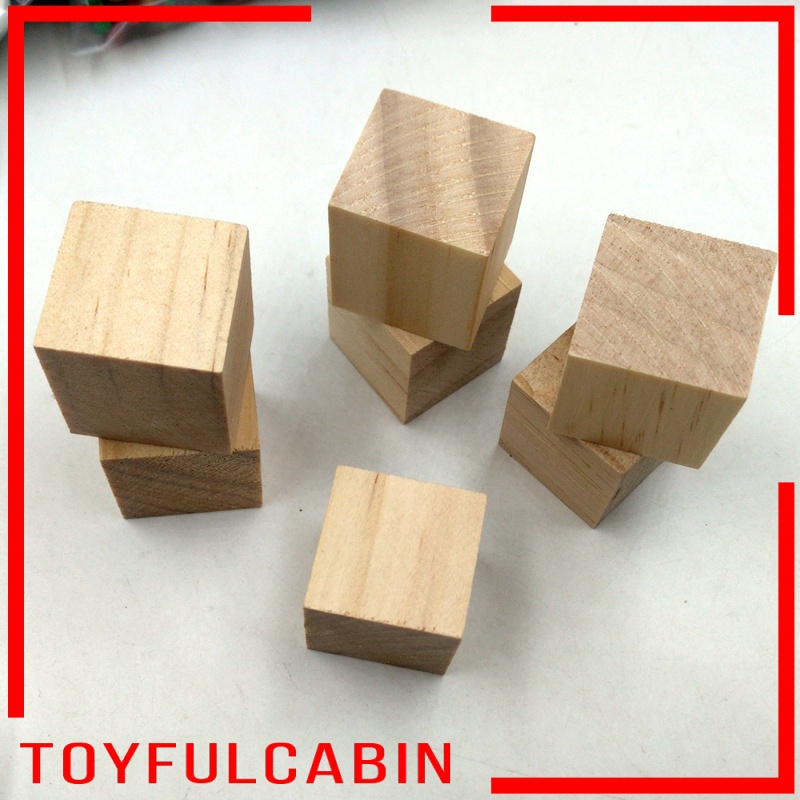 Bộ 20 Khối Gỗ Vuông 20mm Tự Vẽ Đồ Thủ Công