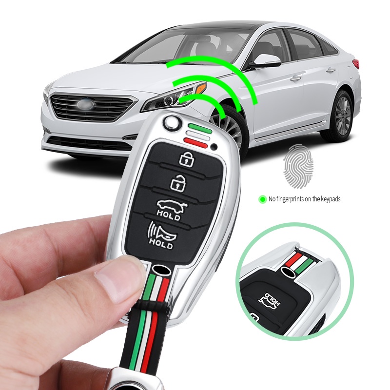 Vỏ Bọc Chìa Khóa Điều Khiển Từ Xa Bằng Hợp Kim Kẽm Cho Hyundai Creta I10 ix35 I20 i40 ix45 Tucson Elantra Santa Fe 2016 2017 Sonata