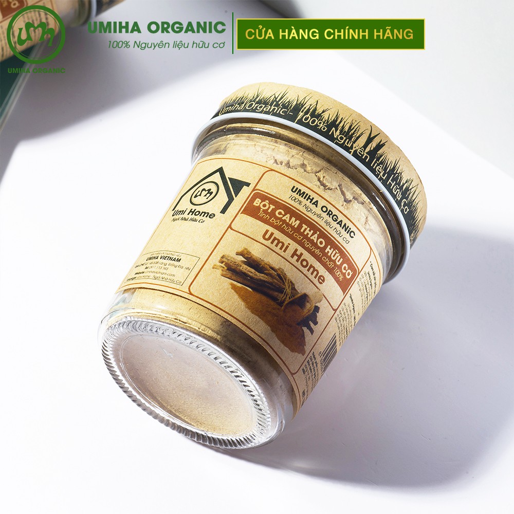 Combo tẩy da chết cấp ẩm hữu cơ cho da UMIHA với Dầu Quả Bơ 10ml và Bột Cam Thảo 125g nguyên chất